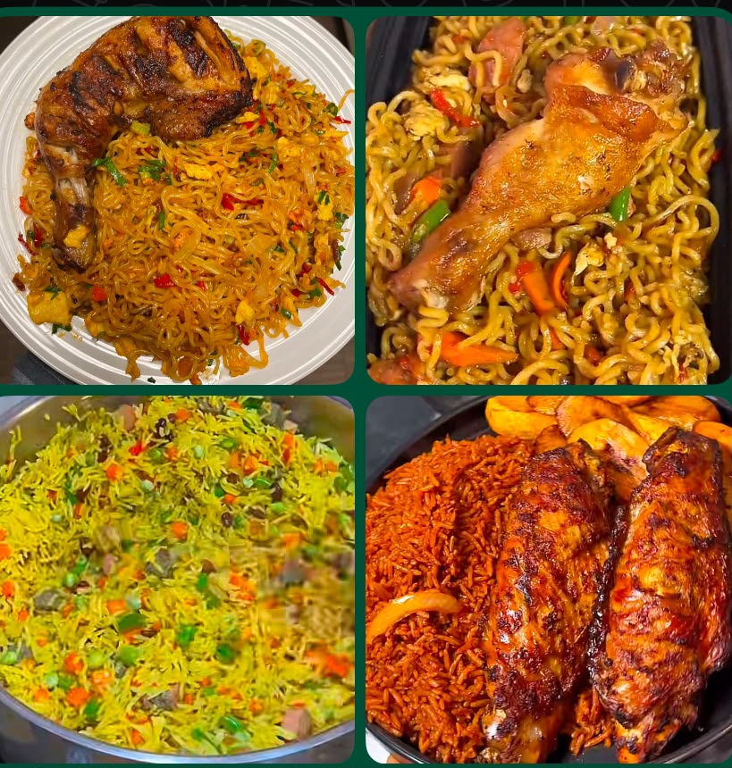 Delicious Jollof rice with chicken